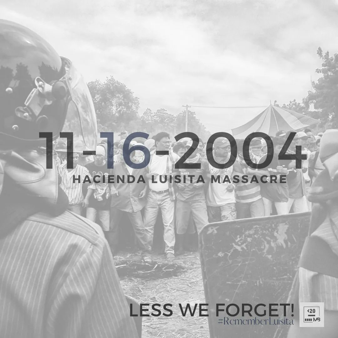 The Hacienda Luisita Massacre will always be remembered as one of the many events that emphasized the rulership of the elites that caused terror, oppression, and viciousness in the lives of the people — Filipinos.

#HaciendaBuwagin
#StopKillingFarmers

📸 Jes Aznar