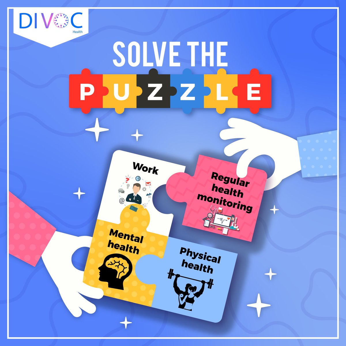 DivocHealth's tweet photo. Our fast-paced life feels like a puzzle and demands our attention to rearrange it. 

While we believe that balancing our work-life, physical health, and mental health will do the trick but monitoring it regularly is the key to solving the puzzle. 

#Healthcare #HealthTest #work https://t.co/DsTbJ7Ncqq