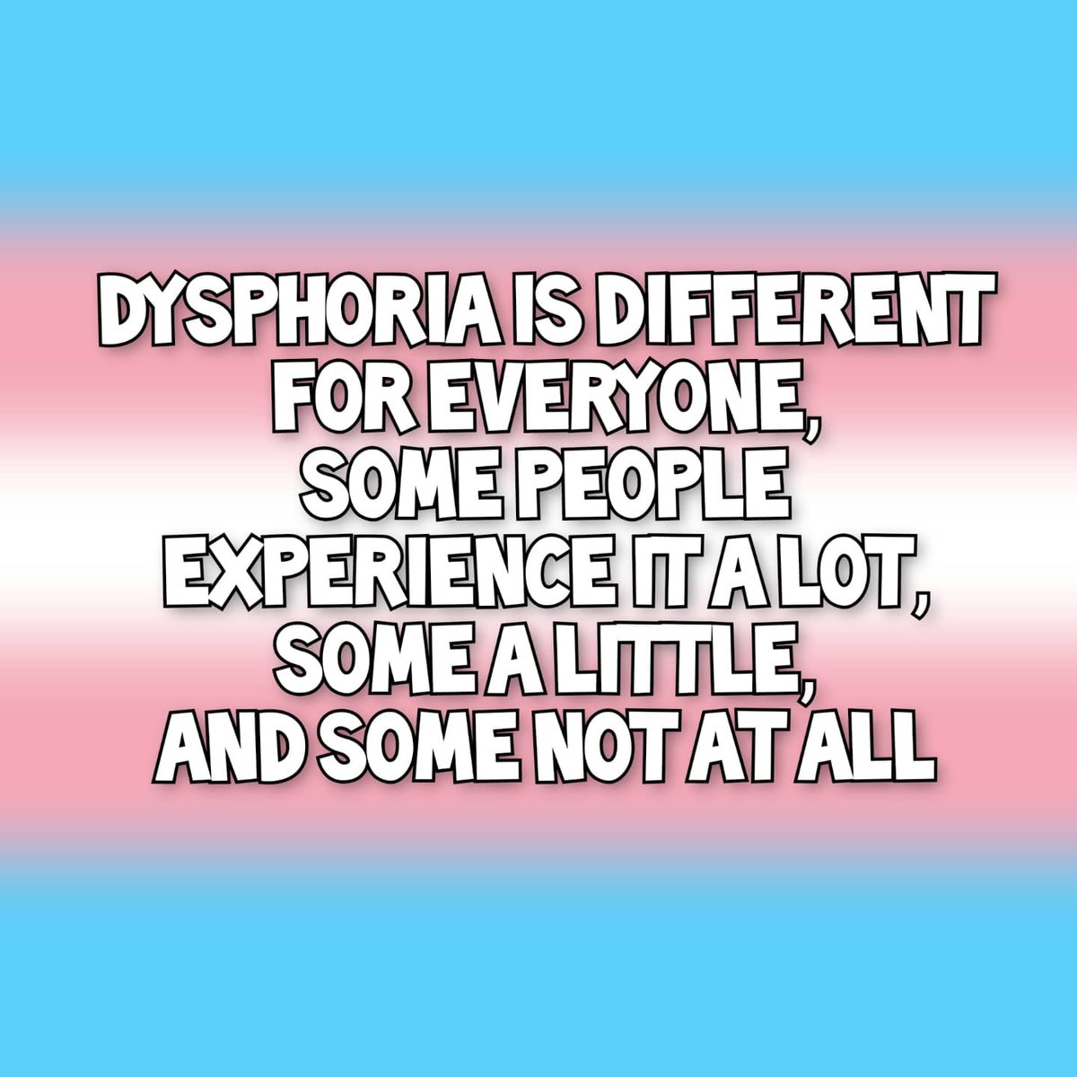 Yorksj_LGBTQ's tweet photo. Everyone is different! There is no one way to feel in relation to an individual's identity, some people experience dysphoria and some people don't! It doesn't make a person any more or less trans if they do or don't 
💙💗🤍💗💙 https://t.co/VsEMctWtRi