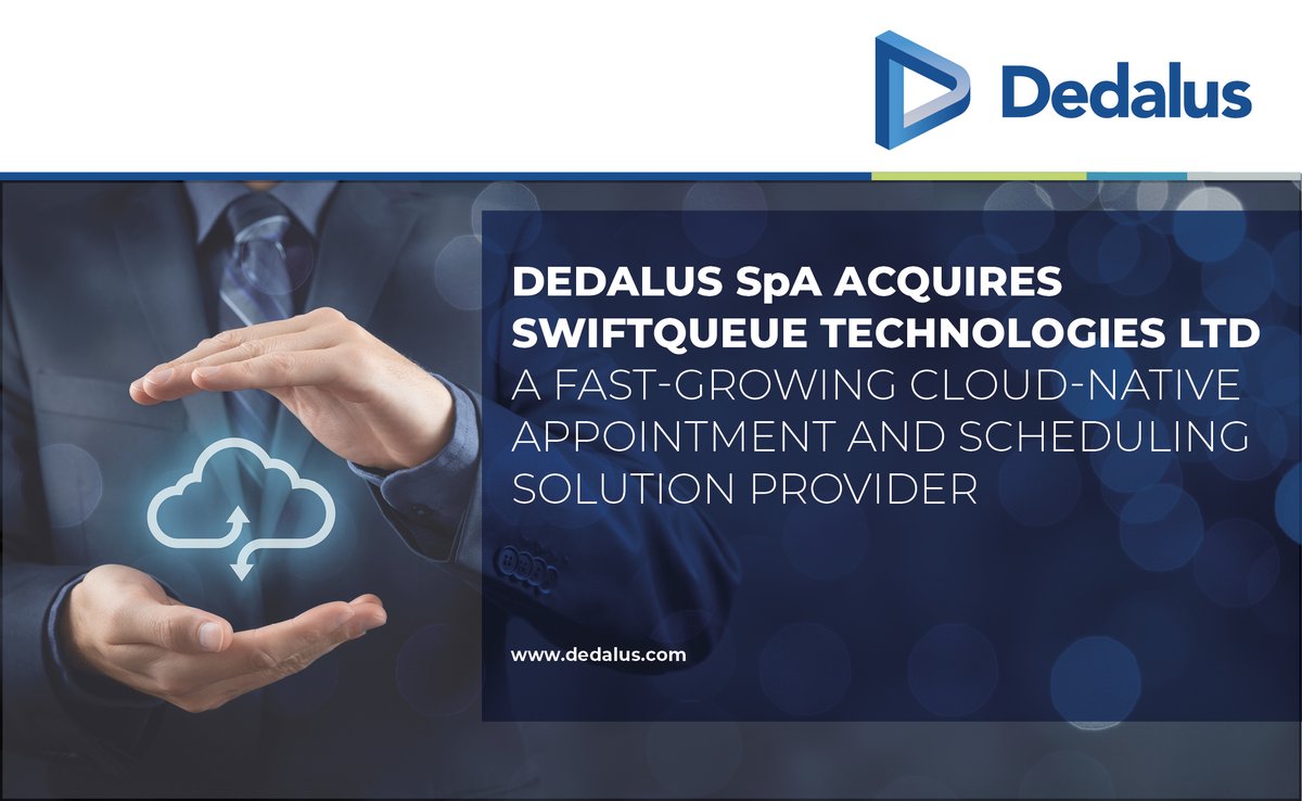 We are delighted to announce Dedalus Group has completed the acquisition of Swiftqueue Technologies Ltd, the fast-growing cloud-native appointment and scheduling solution provider who have customers across the UK and Ireland. dedalus.com/uki/media/news…