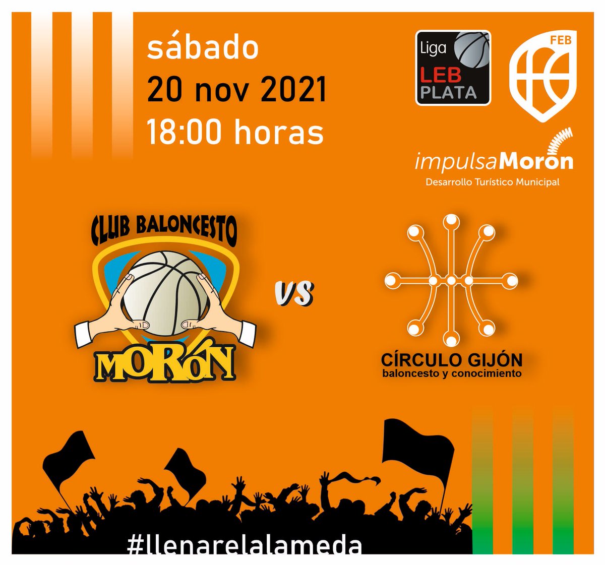 📢Tras el gran partido en Algeciras, este fin de semana volvemos al GRANERO DE LAS ILUSIONES📢

⏰ Sábado 18:00
🏟️ Pabellón Alameda
🏀 vs <a href="/CirculoGijon/">Círculo Gijón Baloncesto</a> 

Acude un día más al fortín del Alameda.

🟢🟠🟢🟠⚪️🟠
#VamosMiMoron #LlenarelAlameda