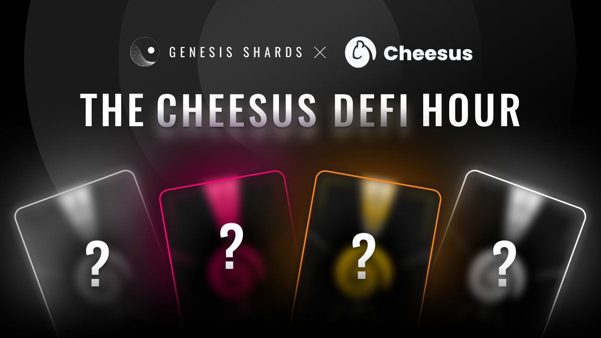 GenShards's tweet photo. ⌛️CHEESUS DEFI - NFT Reveal Hour ⌛️

@CheesusDeFi 🧀 - 1st decentralized copytrading platform.

The 4 limited edition Cheesus GenTicket NFTs will be unveiled in the next hour ! 📺

🀄️ Silver | Pink | Gold | Black 🀄️

Which of these NFTs do you like the best ? 😉 https://t.co/Vaf4exWeEl