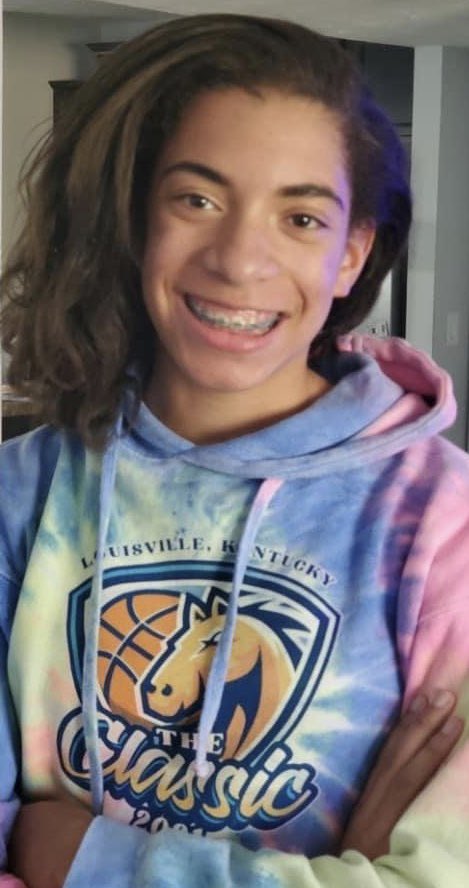 SoIndianaGBB's tweet photo. Jaelynn Huggins (New Albany ‘28) with a monster 22 point, 15 rebound game Monday evening.  Outstanding shotblocker, runs floor well, will go up inside with either hand, unafraid to handle ball in transition. https://t.co/Rj8kl450M9