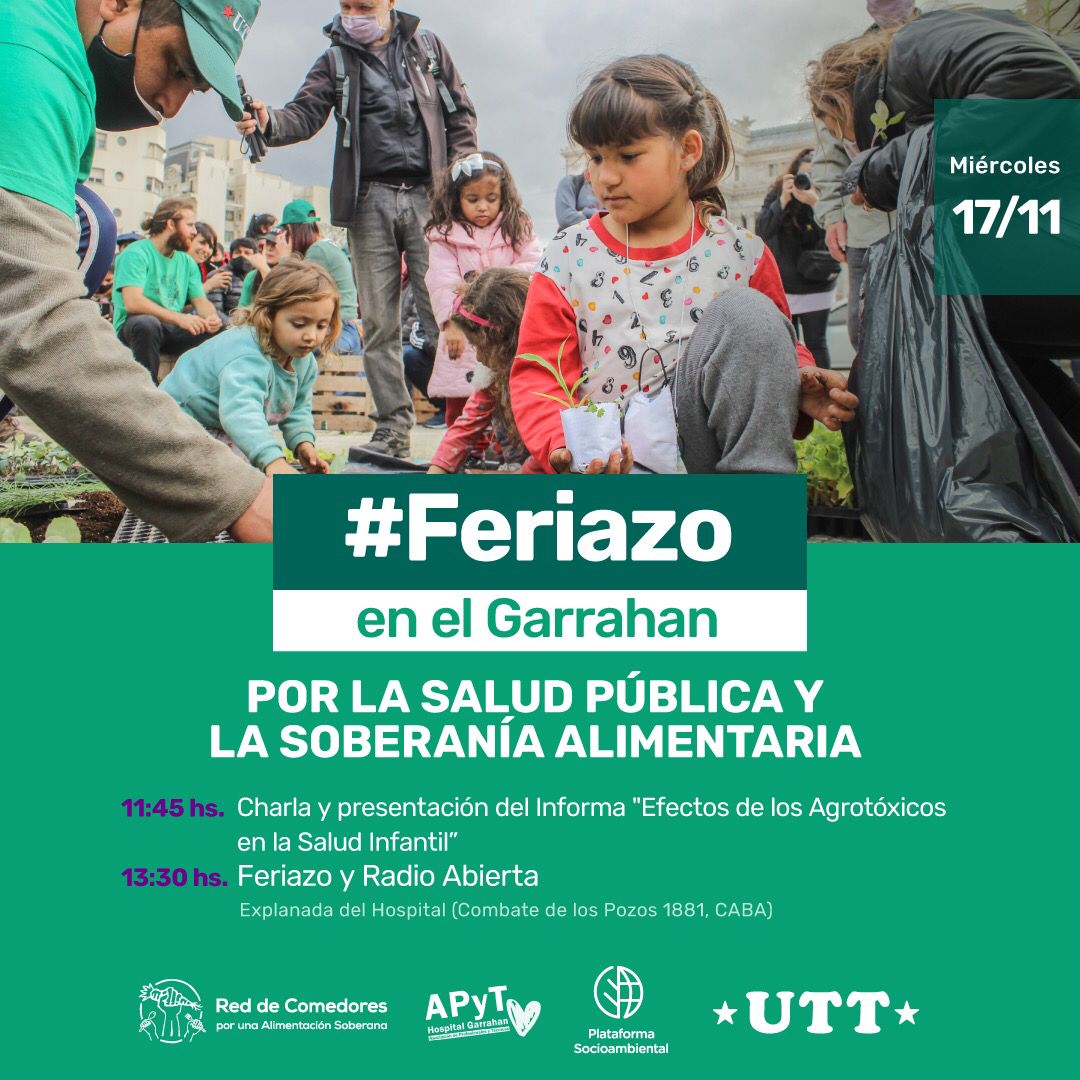 HuerquenCenC's tweet photo. MAÑANA 

#Feriazo en el Garraham!

Paren de Fumigarnos!
#Agroecología y #SoberaníaAlimentaria son Salud Pública. https://t.co/ThEYlvsYTn