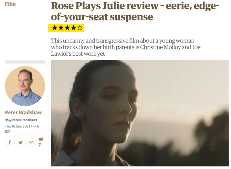 TONIGHT: Rose Plays Julie 

'...an eerie and uncanny movie shot with cool blankness and emotional distance, a meditation on the themes of double lives, impersonations, alternative existences and identities.' - Peter Bradshaw, The Guardian

Book now: bit.ly/shoplifterss25