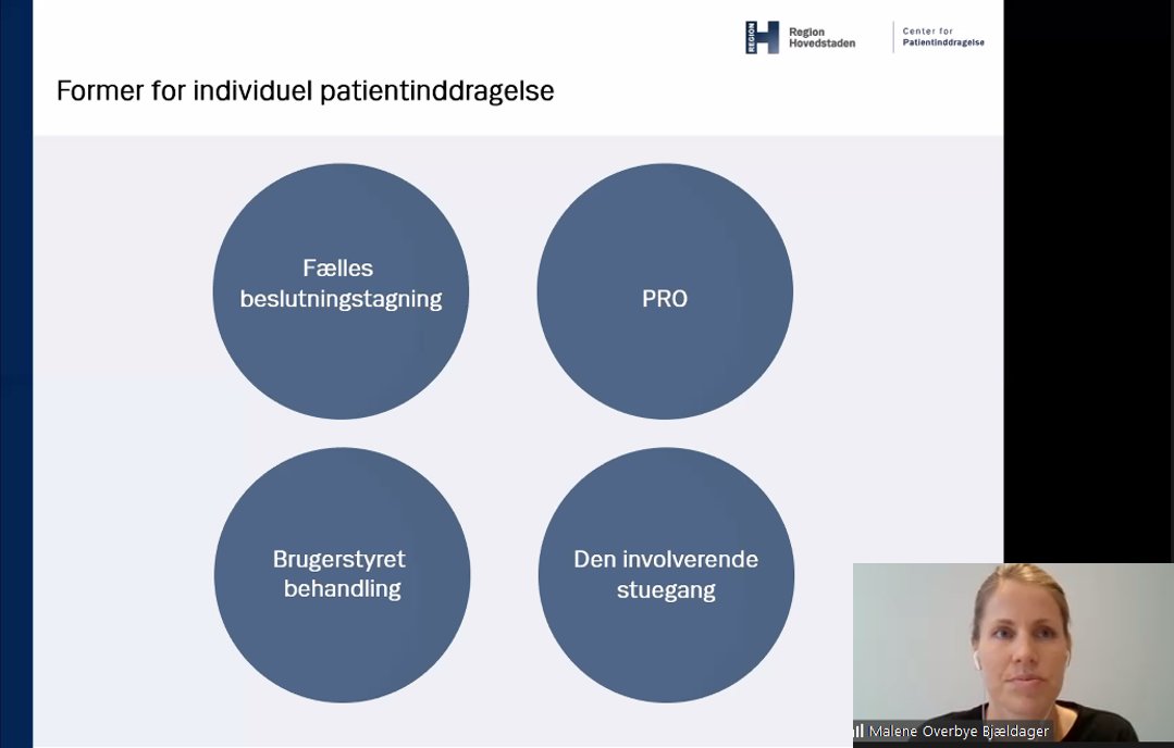 ”Vi er efterhånden alle enige om at patientinddragelse er noget vi skal, men spørgsmålet er, hvordan vi kan gøre det” Min dygtige kollega <a href="/bj_malene/">Malene Overbye Bjældager</a> holder lige nu oplæg om patientinddragelse på vores webinar i <a href="/RegionH/">Region Hovedstaden</a> om #patientinddragelse