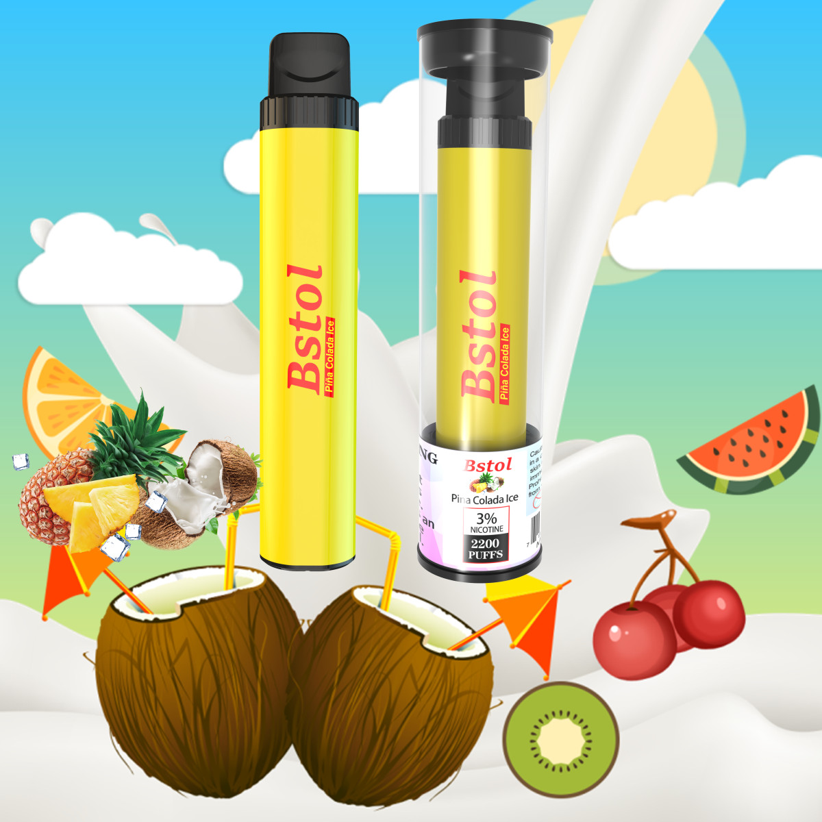 Bstolcom's tweet photo. Make your everyday a little more tropical with our Pineapple🍍
____________________________________________
#BstolCLUB are big puffs, compact and re-charged!
#Bstolpods #bstolclubpods #bstol #disposablevape #prechargedvape #saltnic #nicsalt #vapesale #bestvape #pineapplevape https://t.co/4mdLq2Rqoo