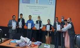 DoT_India's tweet photo. Secretary(T), #DOT &amp; Chairman DCC inaugurated  Control Lab, #MTCTE Helpdesk &amp; Evaluation Centre and released documents on #IOT, #OpticalFibre &amp; Cable and TEC Handbook-2021 at #TEC. He also launched #PPP (MII) portal for #Telecom Product.  
#AtmanirbharBharat 
@AmritMahotsav https://t.co/FK7FlTYGBc