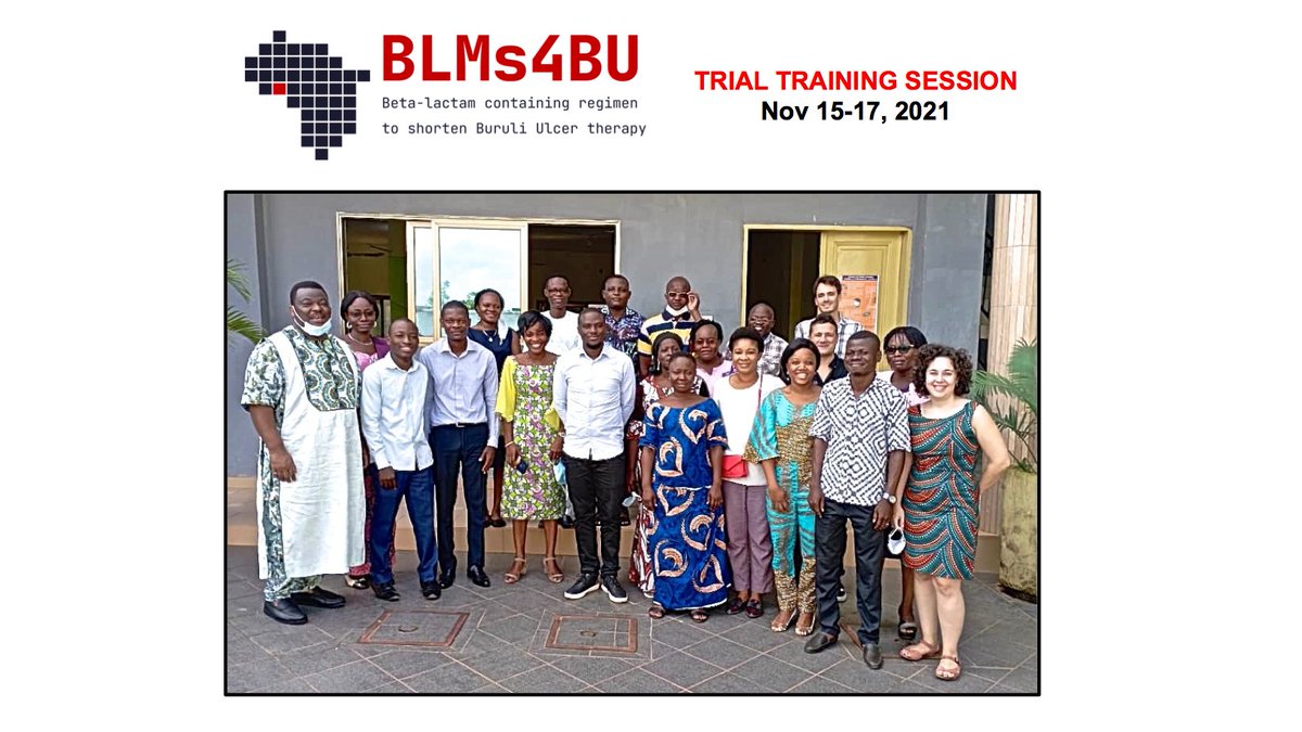 s_ramongarcia's tweet photo. Getting ready to start recruitment #BLMs4BU clinical trial to shorten #Buruliulcer disease treatment. 
Training session in Benin at CIFRED with our partners @uacbenin @ARAID_ES @unizar @GSK_ES @SaludISCIII @Anesvad #TCOLF @amr_d2 
#beatNTDS #skinNTDs https://t.co/YN0OHLJn7L
