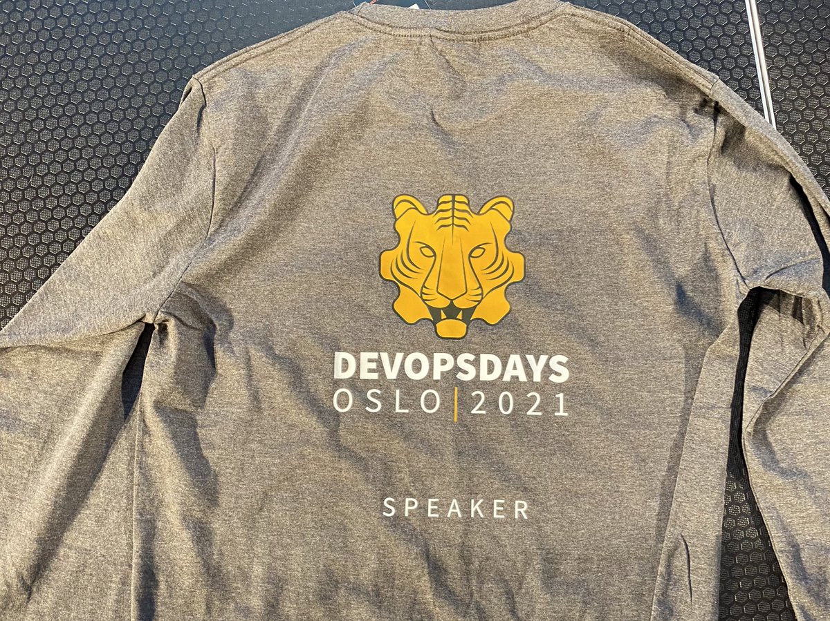 I spoke at #devopsdaysoslo and all I got was this lousy t-shirt!!! (J/k it was great 😝) <a href="/devopsdaysoslo/">DevOpsDays Oslo</a>