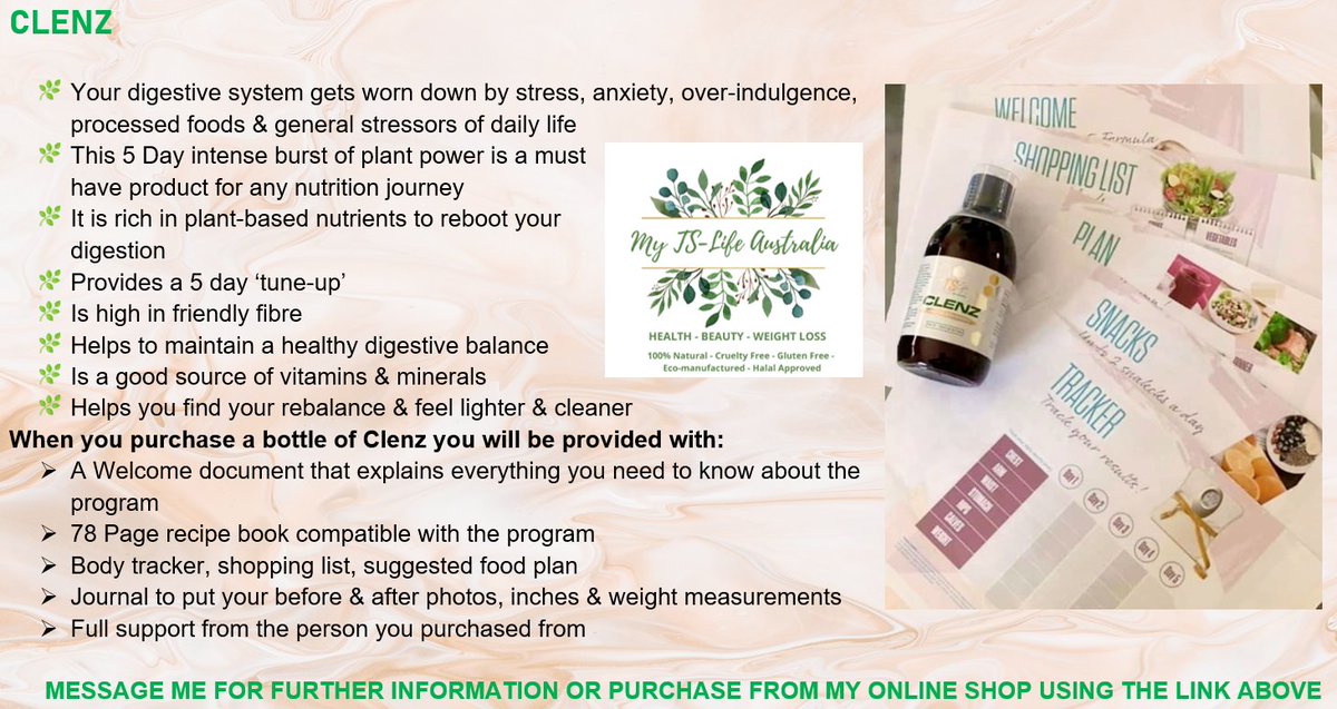 CoolCanary's tweet image. SO WHAT DO YOU GET WITH THE CLENZ PROGRAM?

Check out below. ts-life.com/88305

#clenz #healthylifestyle
#wellbeing #weightlosschallenge #stayhealthy #mealplan #cleanseyourbody #rechargeyourbody #loseweight #energymanagement #detoxyourbody #bloating