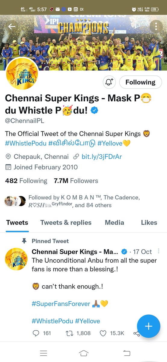 Legacy__dark's tweet photo. உனக்கு7.7M followers 😻
எனக்கு 77 followers 💛
அப்போ இது #Yellove தான Leo??
#WhistlePodu #csk4ever
#csk #ipl https://t.co/jqjsFua88d