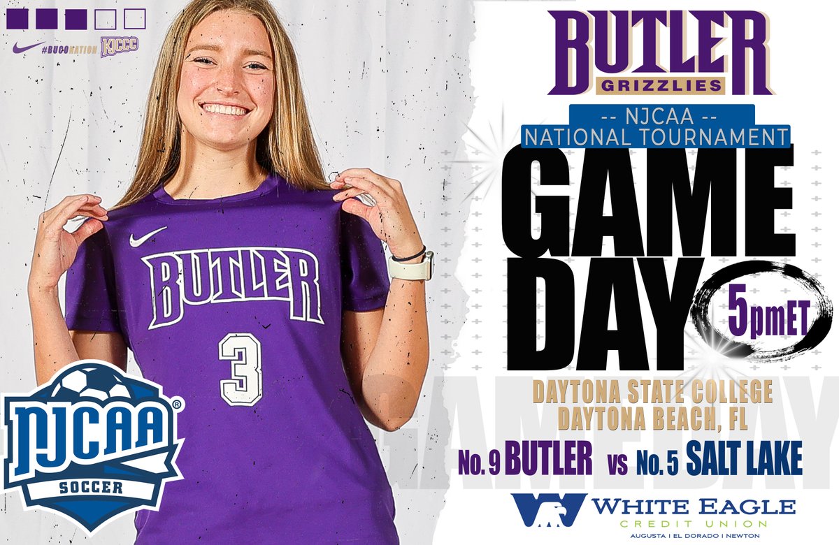 ButlerGrizzlies's tweet image. 𝐆𝐀𝐌𝐄𝐃𝐀𝐘

🏆 𝗡𝗮𝘁𝗶𝗼𝗻𝗮𝗹 𝗧𝗼𝘂𝗿𝗻𝗮𝗺𝗲𝗻𝘁 | 𝗗𝗮𝘆 𝗧𝘄𝗼

⚽️ #9 @BCC_Soccer 
🆚 #5 Salt Lake
⌚️ 5pmET
🏟️ Daytona State College
📍 Daytona Beach, FL
💻 bit.ly/3DigsDp
📊 bit.ly/2YQje3A
🔗 bit.ly/3nheHAM
#⃣ #RoarGrizz