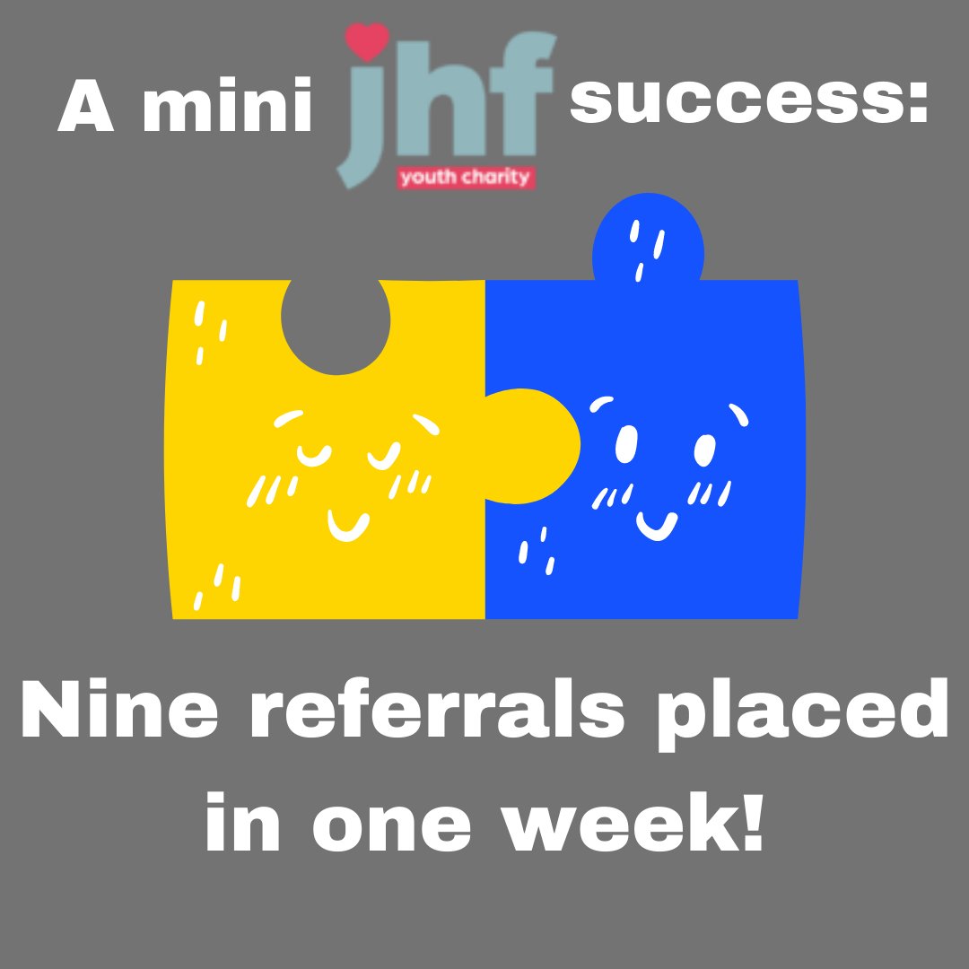 We're celebrating a small win in the office this week: a JHF record of 9 mentees PLACED (as in referred and connected with a bespoke mentor) in the space of just a week.  Congratulations team 👏

#logisticaljigsaw #mentoringmatters #JHFYoungLives