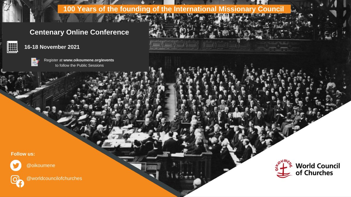 Oikoumene's tweet photo. International Missionary Council #100years ➡️ Still time to register and join our public session with a lecture by Marina Ngursangzeli Behera “From the Margins of the IMC” #MissionConference #IMCcentenary 🔗https://t.co/2RDoX1o7hx https://t.co/1glUrPA5K2