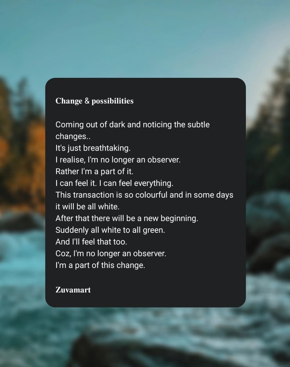 I'm a part of this change.
~ tried writing something today.
