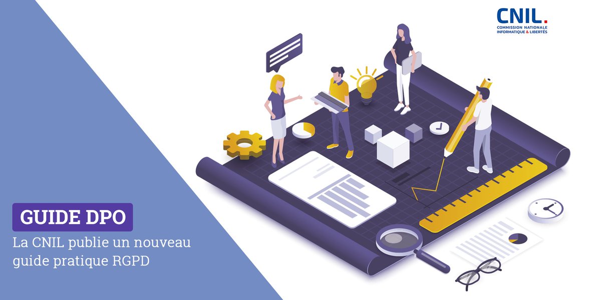 CNIL's tweet photo. 💡 #RGPD #DPO Pourquoi et comment désigner un délégué à la protection des #données ? Quels moyens lui donner pour accomplir ses missions ? La CNIL publie son guide du DPO 👉 https://t.co/LilSaeW0GX https://t.co/HYqo0hFLgJ