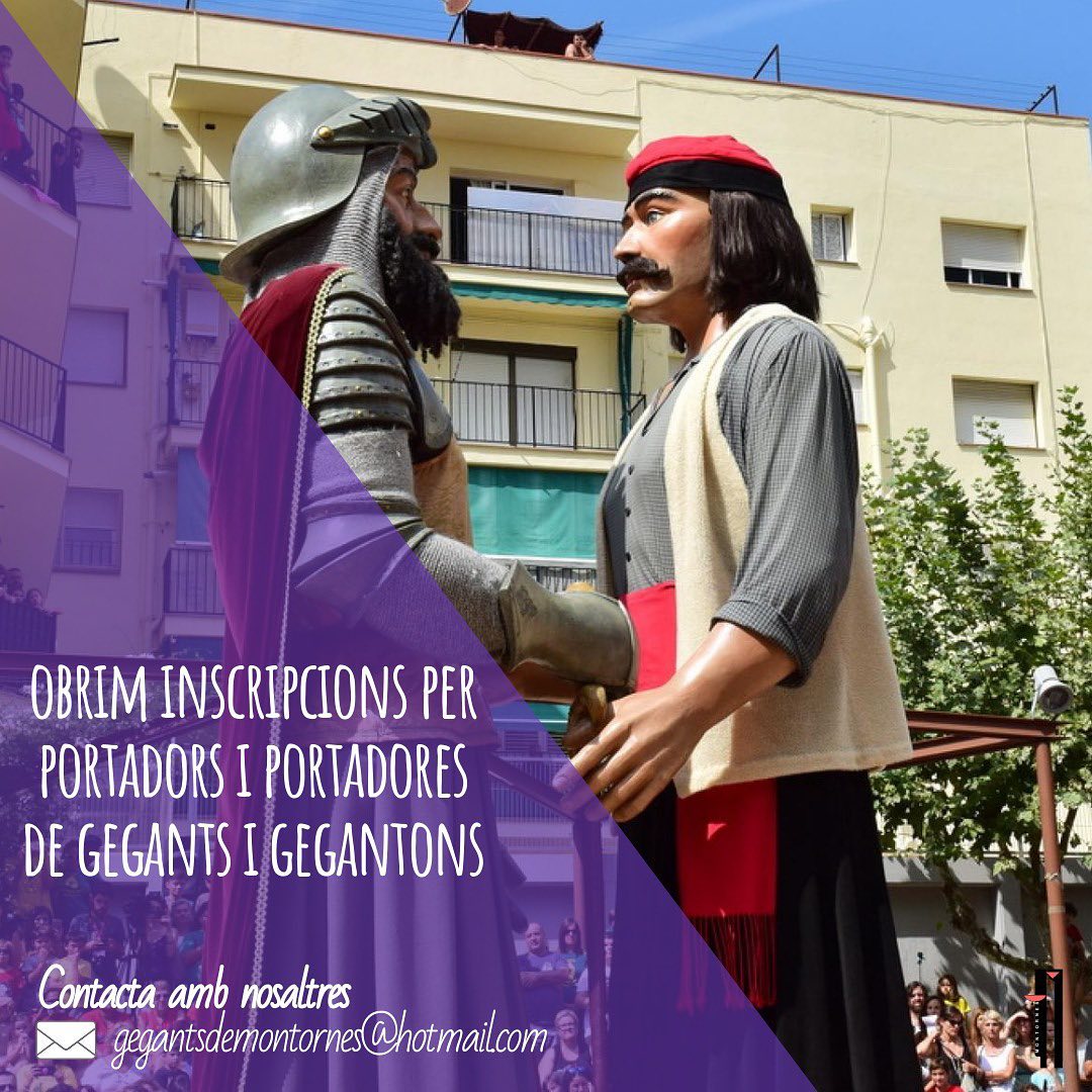 RadioMontornes's tweet photo. ‼⚔ La Colla de Gegants de #Montornès busca portadors/es! Anna Medina, cap de la colla, explica tots els detalls a @LMRMONTORNES.

▶ https://t.co/lh4szipg2R https://t.co/KCmDCSGGQp