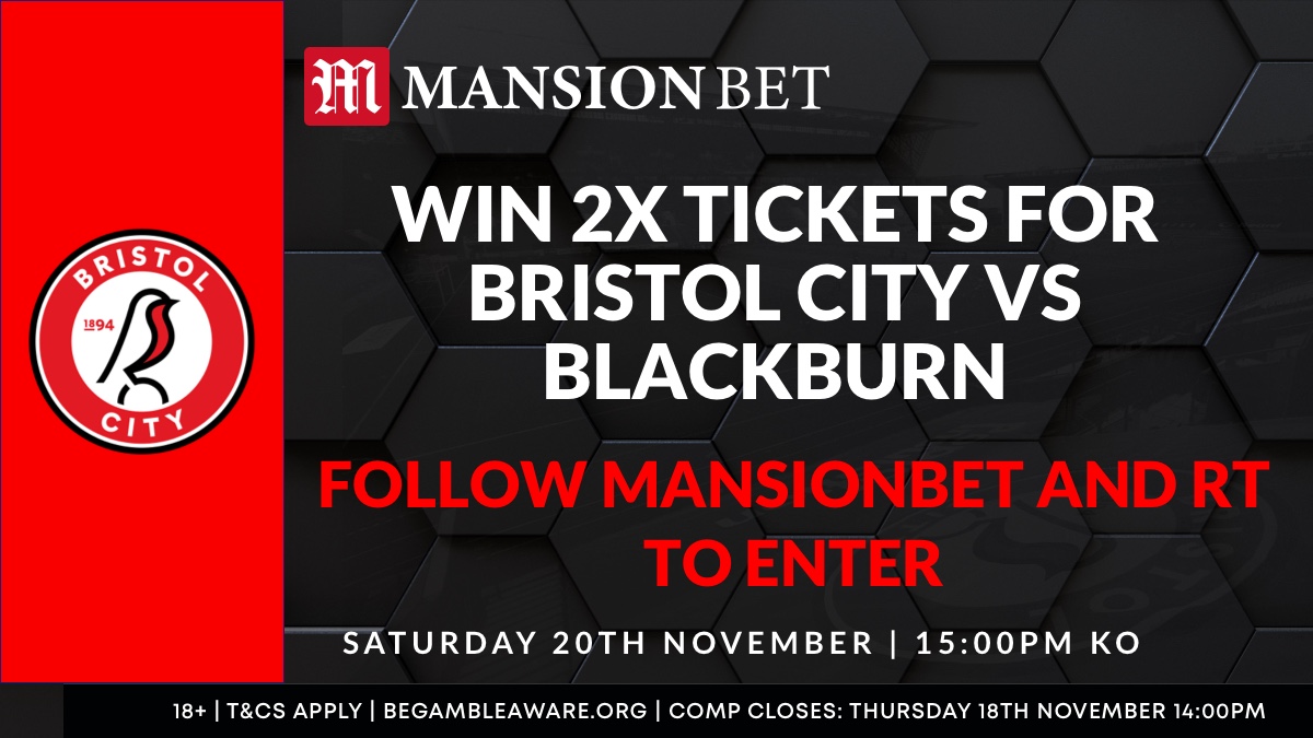 MCCCSHCas (@mcccshcas) on Twitter photo 🔴 BRISTOL CITY TICKET GIVEAWAY 🔴
We're giving away FOUR pairs of tickets to <a href="/BristolCity/">Bristol City FC</a> vs Blackburn Rovers on Saturday! 🎟
To enter, simply:
1️⃣ Follow us <a href="/MansionBet/">Mansion Bet</a>
2️⃣ RT this tweet
Winners will be picked on Thursday at 2pm! ⏰
Full T&Cs Apply:| bit.ly/MBComps 🔴 BRISTOL CITY TICKET GIVEAWAY 🔴
We're giving away FOUR pairs of tickets to <a href="/BristolCity/">Bristol City FC</a> vs Blackburn Rovers on Saturday! 🎟
To enter, simply:
1️⃣ Follow us <a href="/MansionBet/">Mansion Bet</a>
2️⃣ RT this tweet
Winners will be picked on Thursday at 2pm! ⏰
Full T&Cs Apply:| bit.ly/MBComps