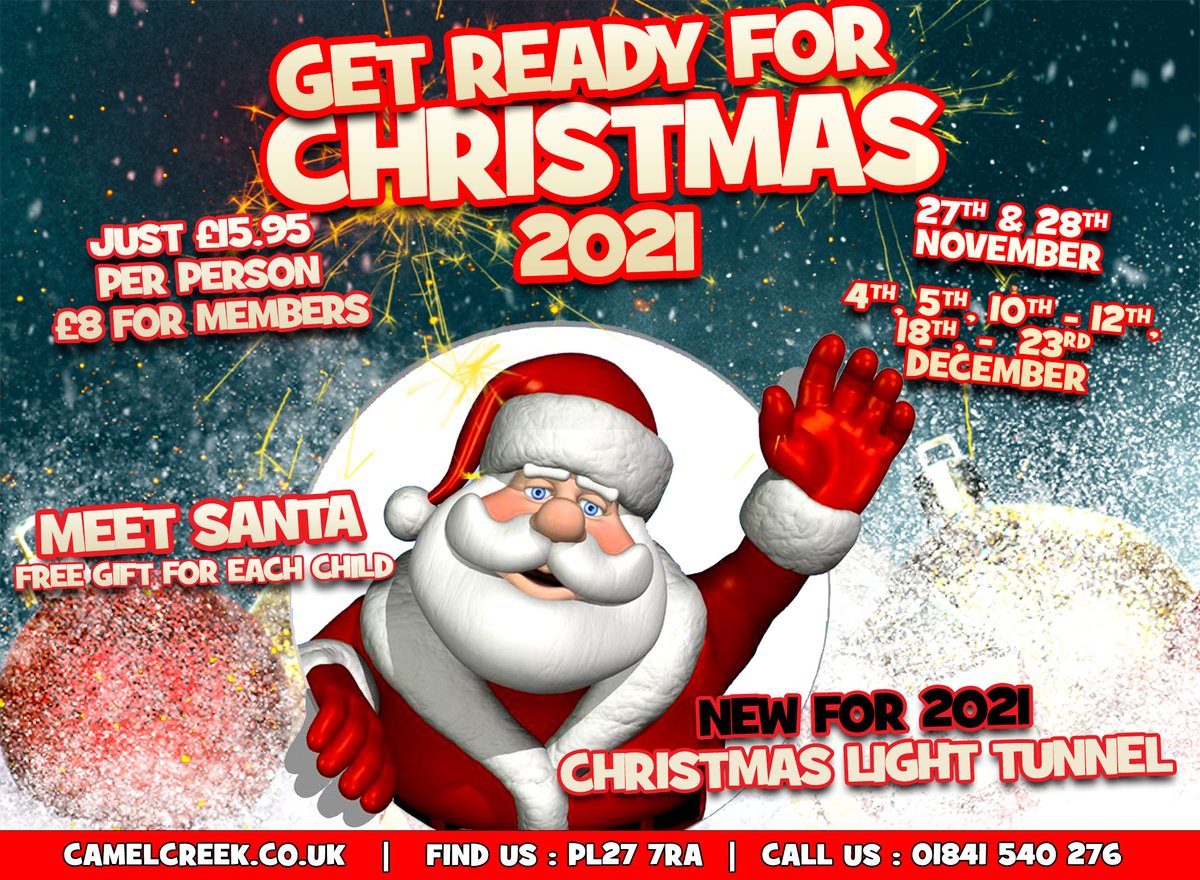 Only 4 dates left for our Father Christmas event (general visit tickets open as normal) 

Call now to book - 01841 540 276

#cornwall #christmas #camelcreekpark

camelcreek.co.uk/santa-at-camel…