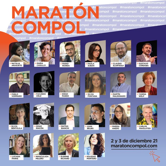compol_nubes's tweet photo. Terminaron las elecciones y necesitas seguir sintiendo #ComPol por tus venas? 

Acá la @maraton_compol organizó una muy buena oportunidad para terminar el año. 

Mirá esa grilla! 
👉👩‍🏫 https://t.co/MHCeriY4ER
