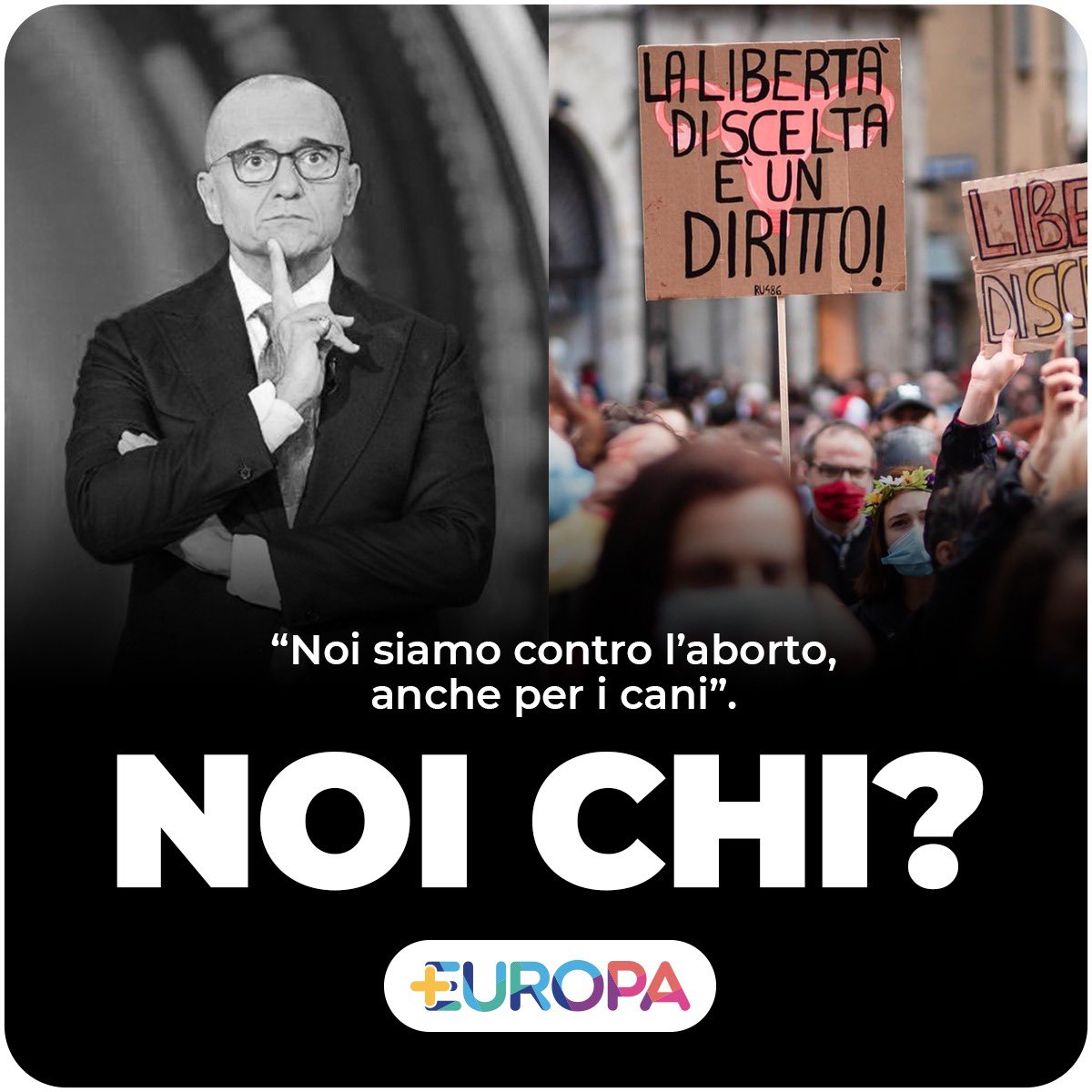 "Noi siamo contrari all'aborto in ogni sua forma, compresa quelli dei cani".
#Signorini al #GFvip, davanti a milioni di spettatori, anche giovani, paragona il diritto all'aborto di una donna a quello di un cane, con un non meglio precisato "noi". 
Ma noi chi? 
<a href="/Maria_Saeli/">Maria Saeli</a>