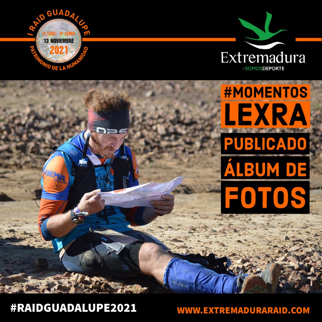 Álbum de fotos del I #RaidGuadalupe2021 #LEXRA2021 #LERA cutt.ly/ALBUM-3a-LEXRA… #ExtremaduraesNaturaleza #ExtremaduraesRaid
#Raid #Orientación #Orienteering #AlcorExtremadura
#FEXO #FEDO <a href="/fedo_org/">FEDO</a> <a href="/FexoExtremadura/">FEXO Extremadura</a> <a href="/AytoGuadalupe/">Ayuntamiento de Guadalupe</a> @DXTextremadura