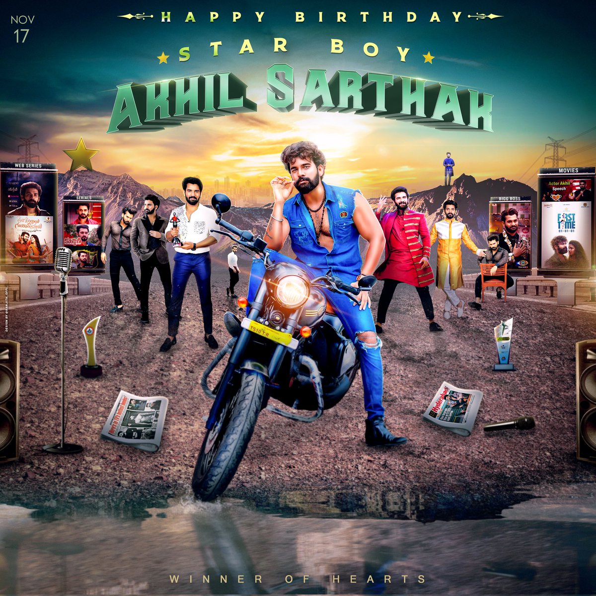 somtheapeman's tweet photo. Extremely happy to release the birthday special common dp #CDP of @akhilsarthak17 😃❤️ #hbdAkhilsarthak #biggbosstelugu 
Advance birthday wishes mammey :) God bless you ✨
Cheers 🙌🏼 https://t.co/JmGb516qbj