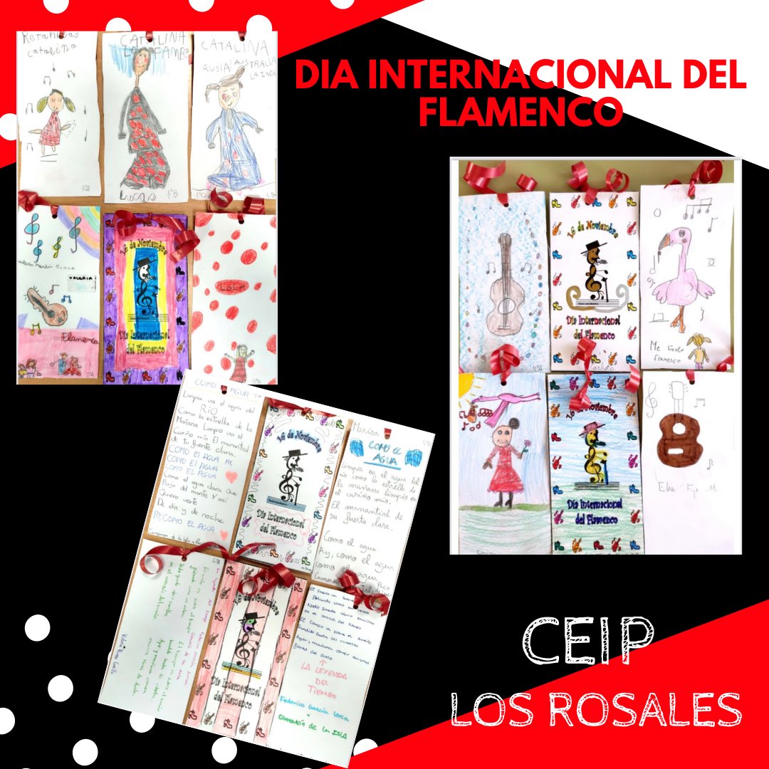 ceiplosrosales's tweet photo. Hoy, 16 de noviembre, se celebra el DÍA INTERNACIONAL DEL FLAMENCO. En el Ceip Los Rosales se han realizado varias actividades y aquí os dejamos una representación de las mismas. https://t.co/NvufF2KA3O