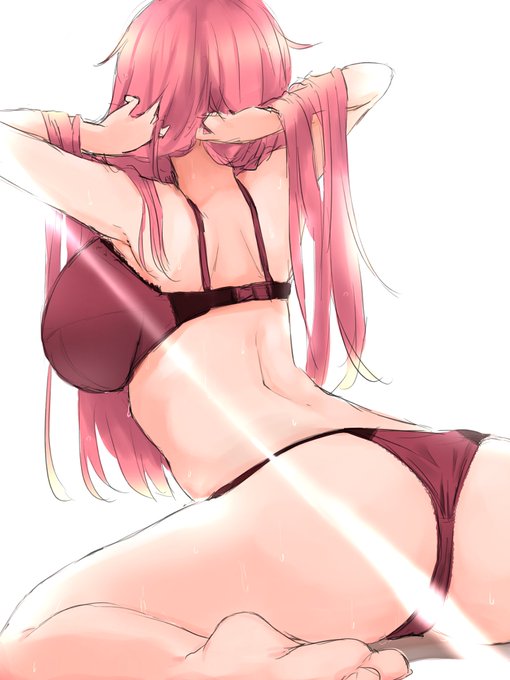 りてちゃんのおっぱい見ておっぱい描こうかと思ったけど、お尻の気分になっちゃったので間とって背中です。
#ぱぱ春画 