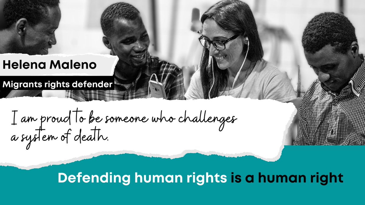 omctorg's tweet photo. Helena Maleno was prosecuted for human trafficking because she alerted maritime rescue services when she received distress calls from migrant boats. She was violently deported from #Morocco, where she had lived with her family for 15 years. #LetThemHelp
➡️https://t.co/xbHV1qN8pf https://t.co/NV3ggmfKrc