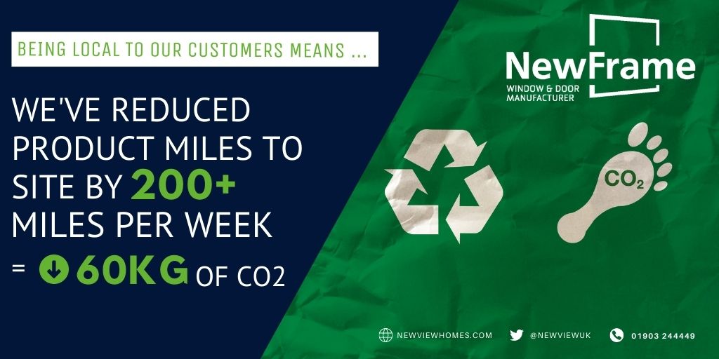 Fabricating windows &amp; doors in Worthing for local customers including installers, builders &amp; developers means the distance our products travel to site is kept to an absolute minimum. Visit newframe.uk to find out more.