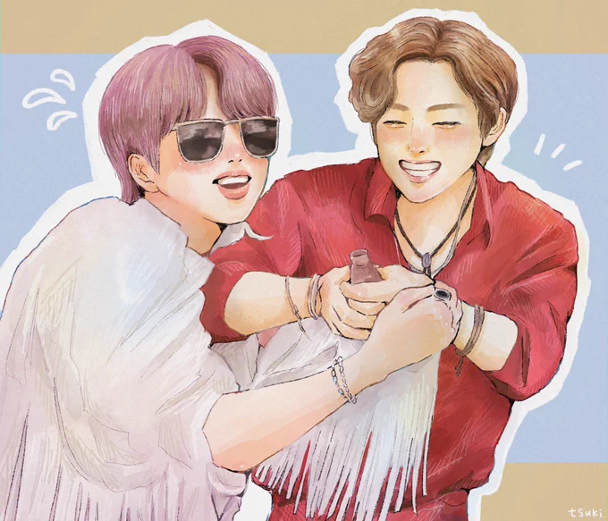 🐹🐻
楽しそうなふたり🍦

#btsfanart 
