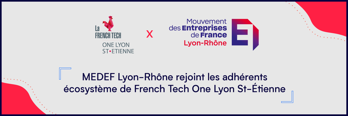 Le <a href="/medeflyonrhone/">MEDEF Lyon-Rhône</a> devient adhérent à <a href="/FrenchTechOneLS/">French Tech Saint-Etienne Lyon</a> !
Ce qui signifie :
➡ Des rapprochements plus fréquents entre startups, PME, ETI et grands groupes du territoire
➡Le label French Tech One donné aux adhérents startups
En savoir plus 👉 bit.ly/3qE2GHC