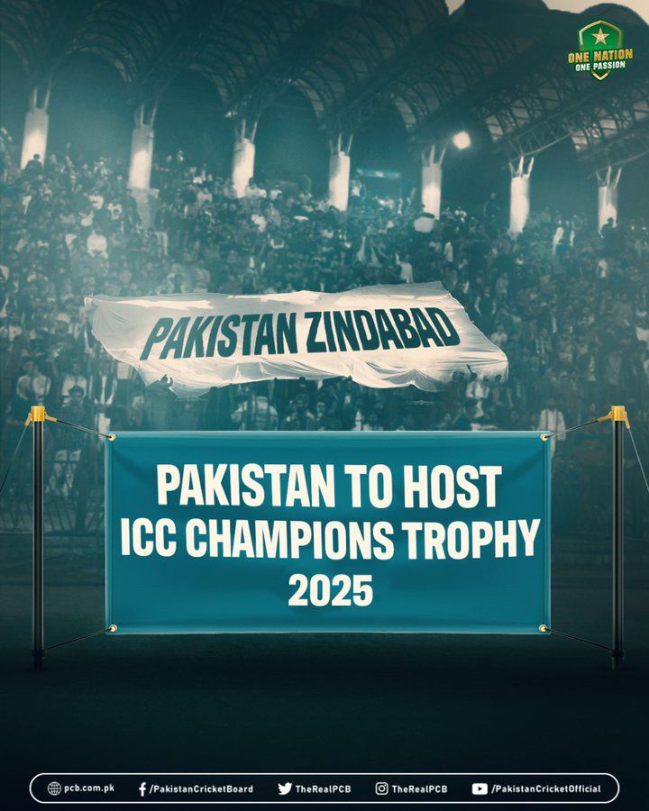 Congratulations! Pakistan will be hosting ICC Champions Trophy in 2025.  

#fascinatingpk #Pakistan #ICCT20WorldCup2021 #ChampionsTrophy #Cricket