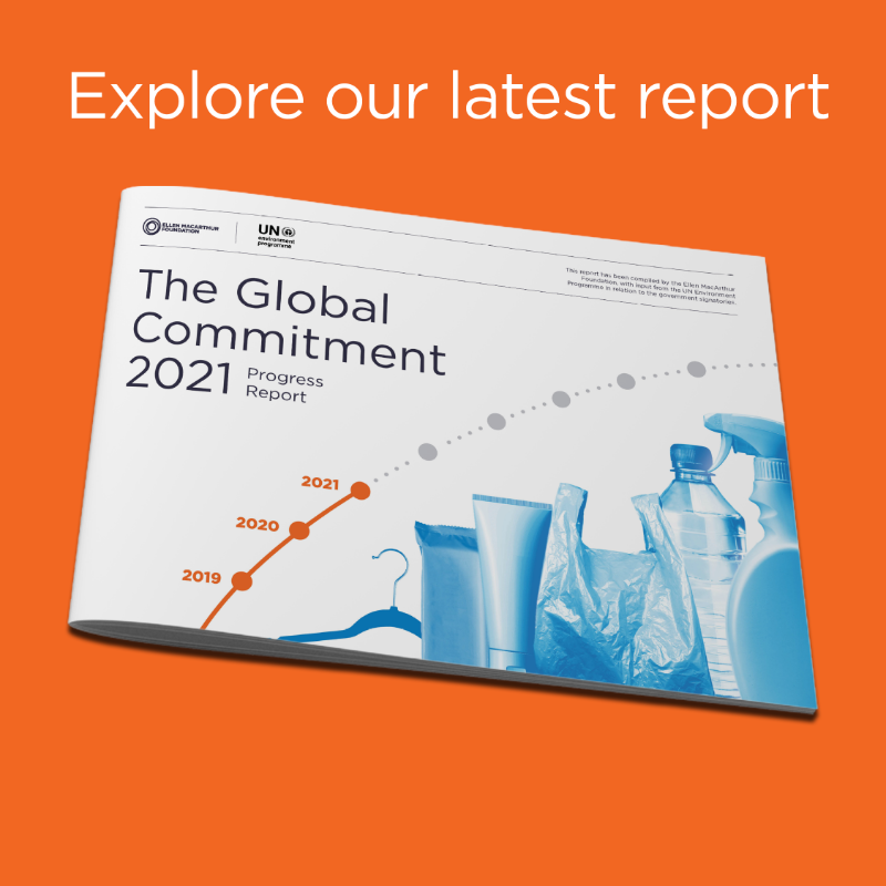circulareconomy's tweet photo. Our #GlobalCommitment 2021 Progress Report, published today with @UNEP, shows the impact that voluntary initiatives can have.

But we need a UN Treaty on plastic pollution to ensure all businesses &amp; governments play their part.

Explore the report: https://t.co/PnnRPgmVJm