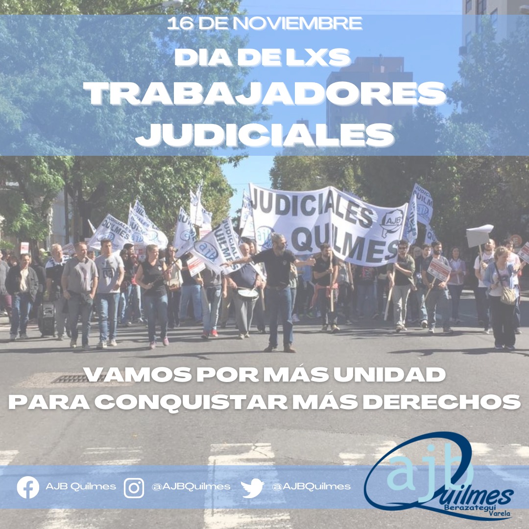 ¡Feliz día compañerxs!

#diadeltrabajador #judicial #díadelxsjudiciales #unidad