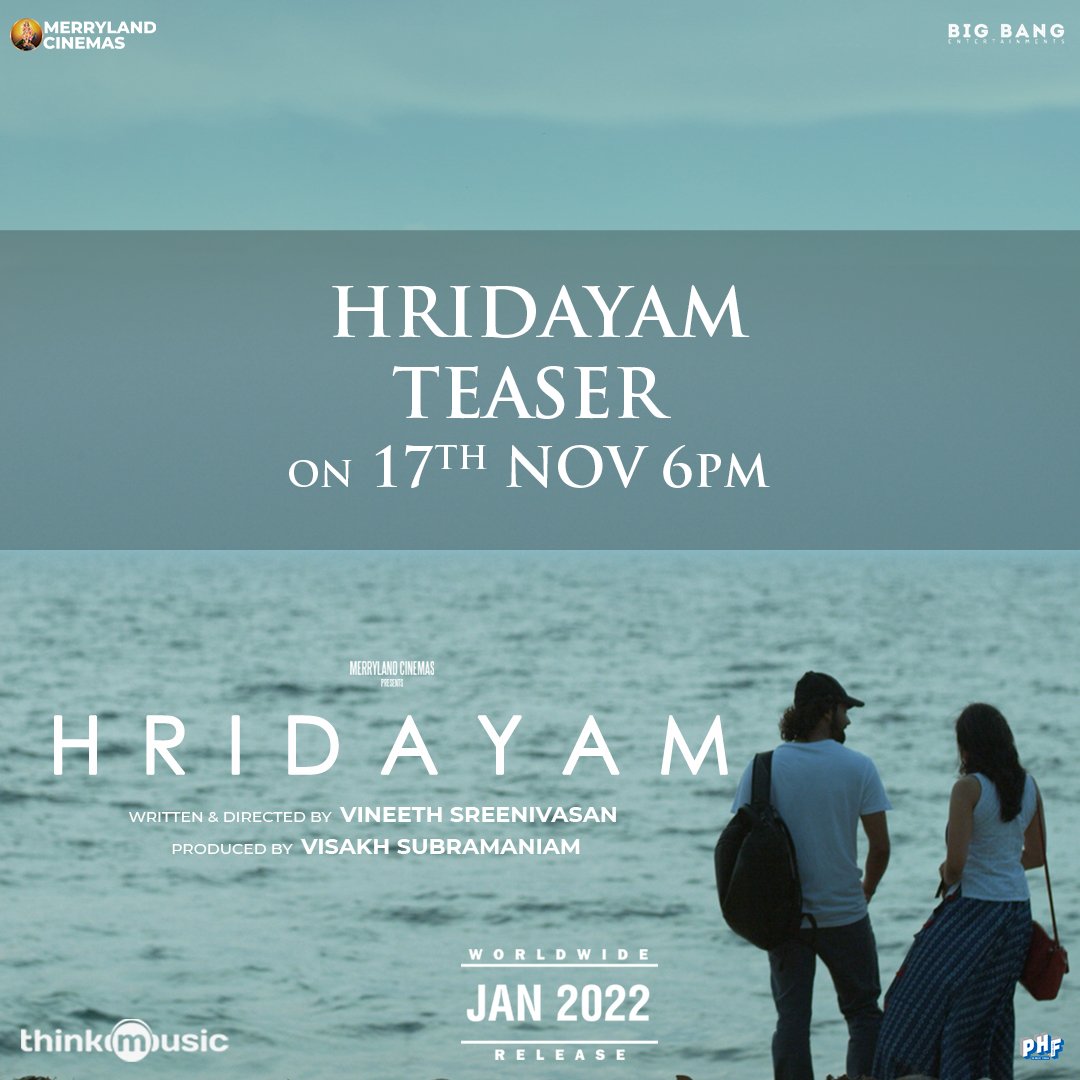 The teaser for <a href="/HridayamTheFilm/">Hridayam</a>, releasing tomorrow at 6 pm.

#Hridayam #HridayamTeaser
