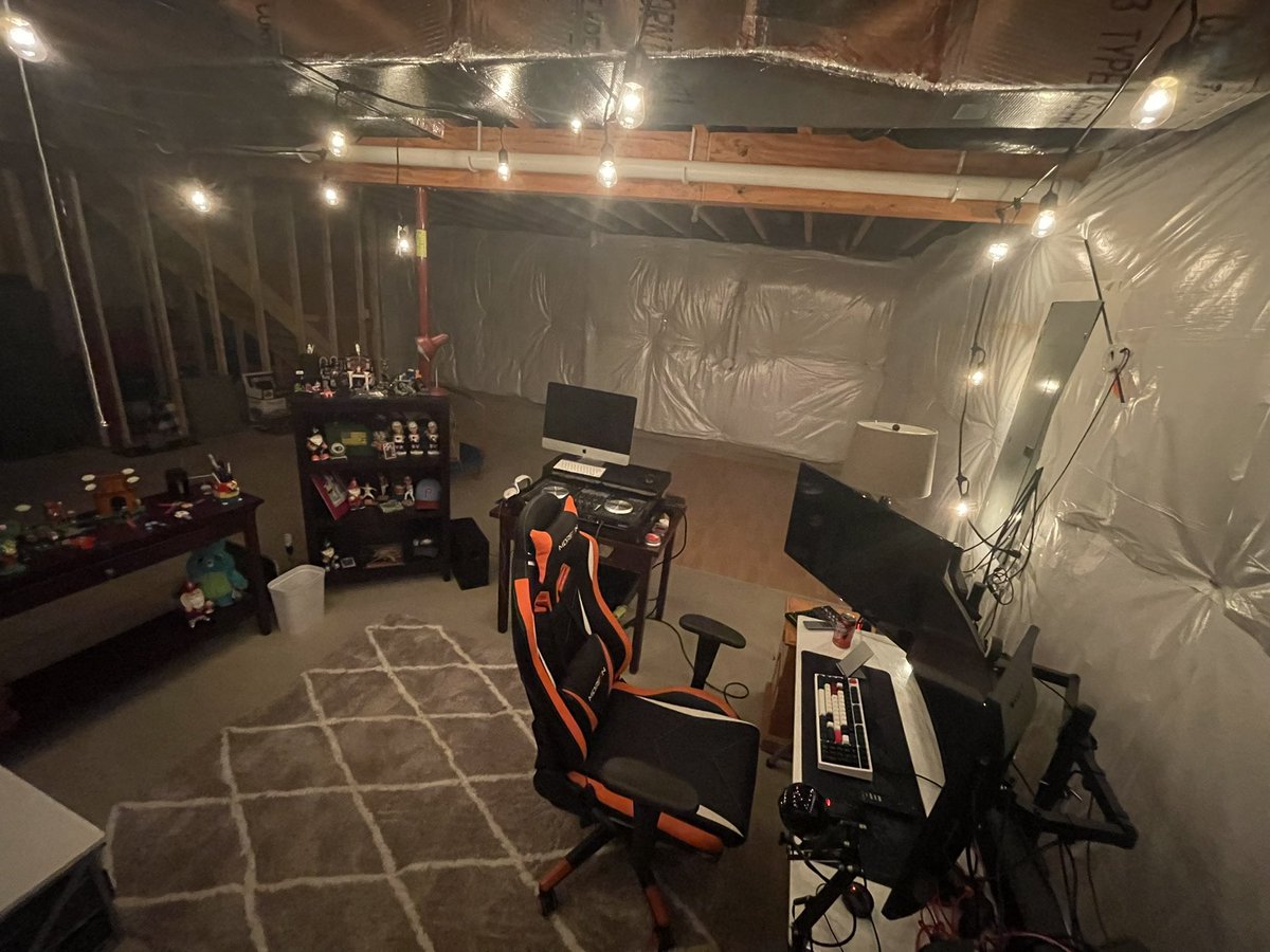 Coach99Gaming's tweet photo. Finally getting the new streaming/gaming/man cave together.  Excited for the return of the @dumb_dads podcast on Thursday! https://t.co/zZK0h7EHvH