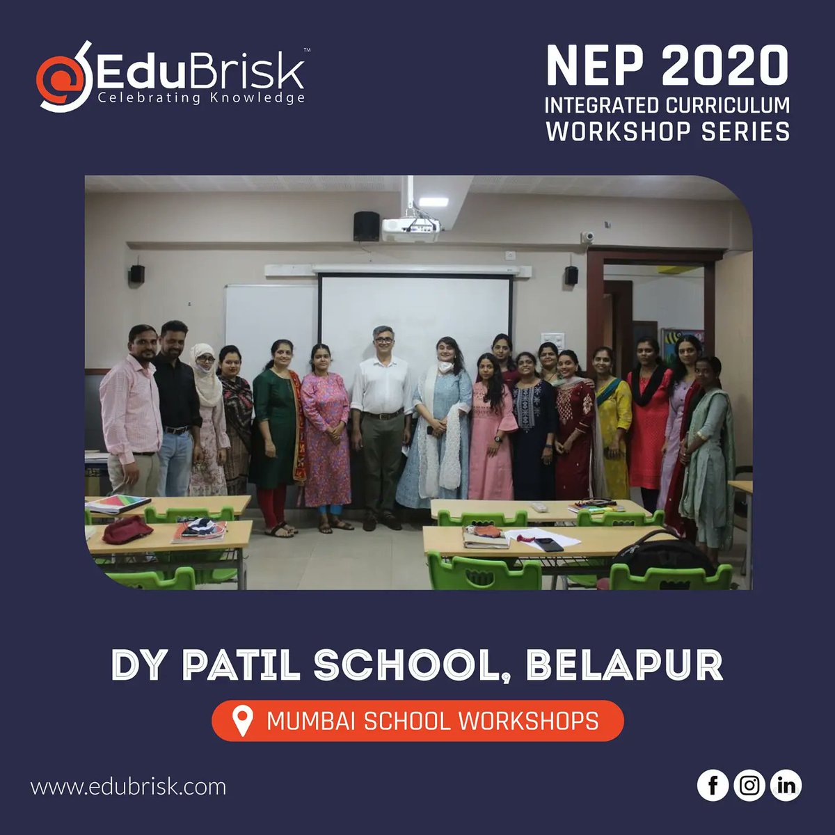 EduBrisk's tweet photo. NEP 2020 Integrated Curriculum Workshop Series
Here are some moments from an engaging session with the dynamic Management, Principal, and Teachers of DY Patil School, Belapur- Mumbai.
#EduBrisk #CentralDigitalLearning #celebratingknowledge #Belapur #Studentlife
#NEP2020 https://t.co/QnigyGcY0n