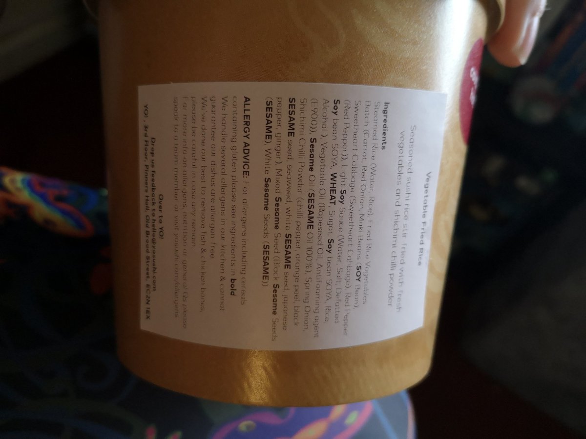 Allergen labels on take out food make it so much easier for allergys suffers to check the food is safe ❤️ #everylabeleverytime #natashaslaw