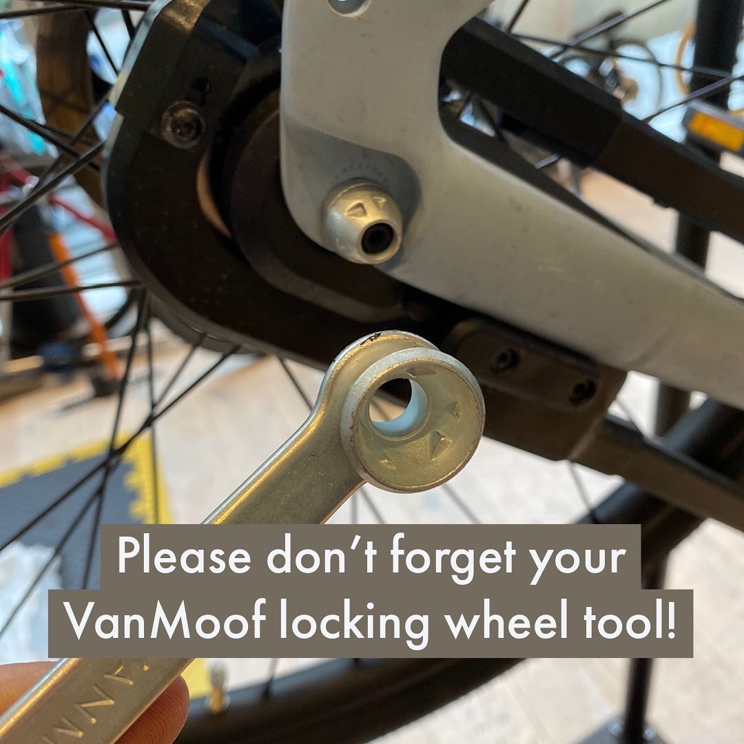 FixYourCycle's tweet photo. Reminder: when taking your @vanmoof to the bike shop - don’t forget your locking wheel nut tool! There is other tool that will fit 😊
#fixyourcycle #bike #maintenance #london #ebike #ebikes #cycling #cycle #bicycle #bikeshop #repairs #londoncycling #ride #safety #fix #cycle #ride https://t.co/T0ZkumgwvD