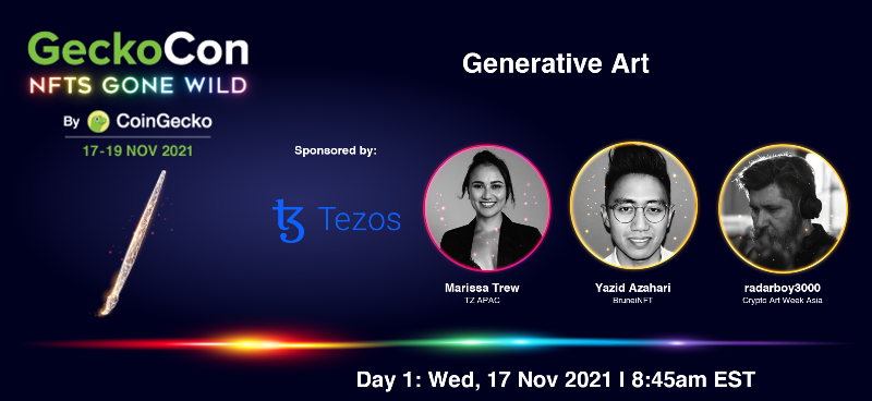 Yazid's tweet photo. So as a speaker in @coingecko's GeckoCon virtual conference which starts tomorrow, I have a bunch of general tickets to give away, just let me know if you'd like one! https://t.co/2de8aCJtUT