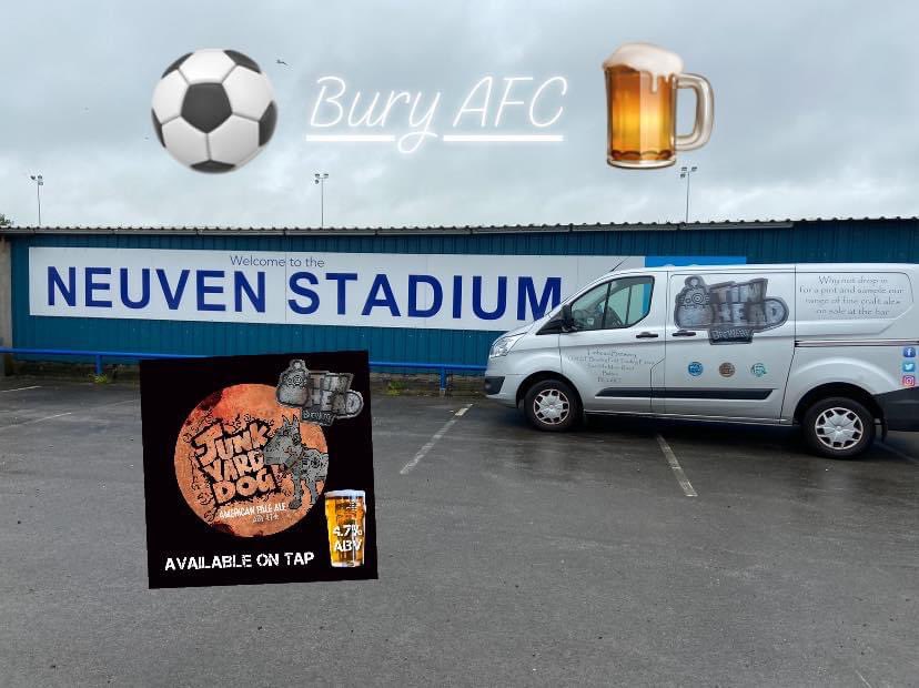 Junk yard dog fully stocked for tonight’s game at 🏟️ Neuven Stadium <a href="/OfficialBuryAFC/">Bury AFC</a> ⚽️⚽️🍻🍻