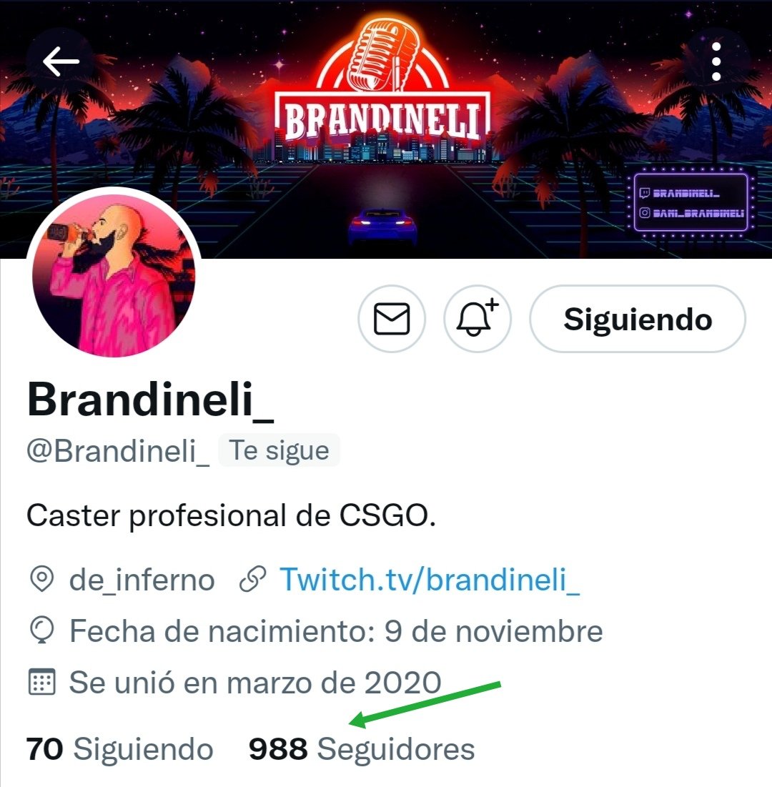 Adrián Cubas 'Lpzade' (@adriancubaslp) on Twitter photo Gente no puede ser que <a href="/Brandineli_/">Brandineli_</a> con todo el currazo que se mete cada semana para traernos casteos de las mejores competiciones y los mejores equipos aún no llegue a las 4 cifras de seguidores.
¡Vamos un último empujón! Así de paso le mandamos fuerzas a él y su perrita💪 Gente no puede ser que <a href="/Brandineli_/">Brandineli_</a> con todo el currazo que se mete cada semana para traernos casteos de las mejores competiciones y los mejores equipos aún no llegue a las 4 cifras de seguidores.
¡Vamos un último empujón! Así de paso le mandamos fuerzas a él y su perrita💪
