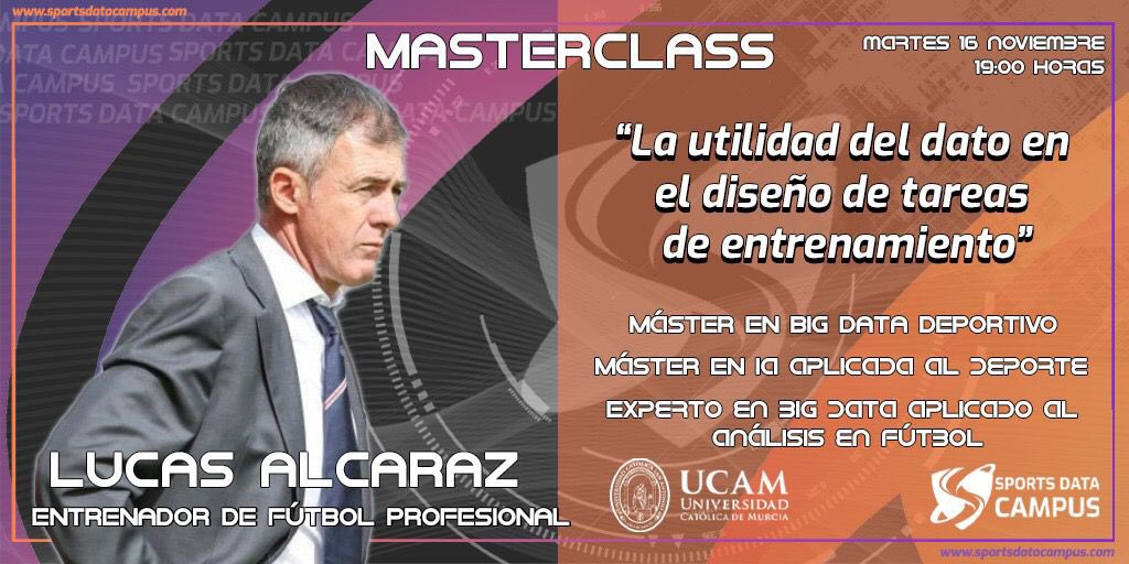 Alcaraz_Lucas's tweet photo. Agradecer la invitación a @SportsDataCamp de participar como ponente  en la nueva edición del Experto en Big Data aplicadoal análisis en fútbol 
Hoy a las ⏱19:00h
⚽️🧑‍💻 https://t.co/g8S6sdbQob