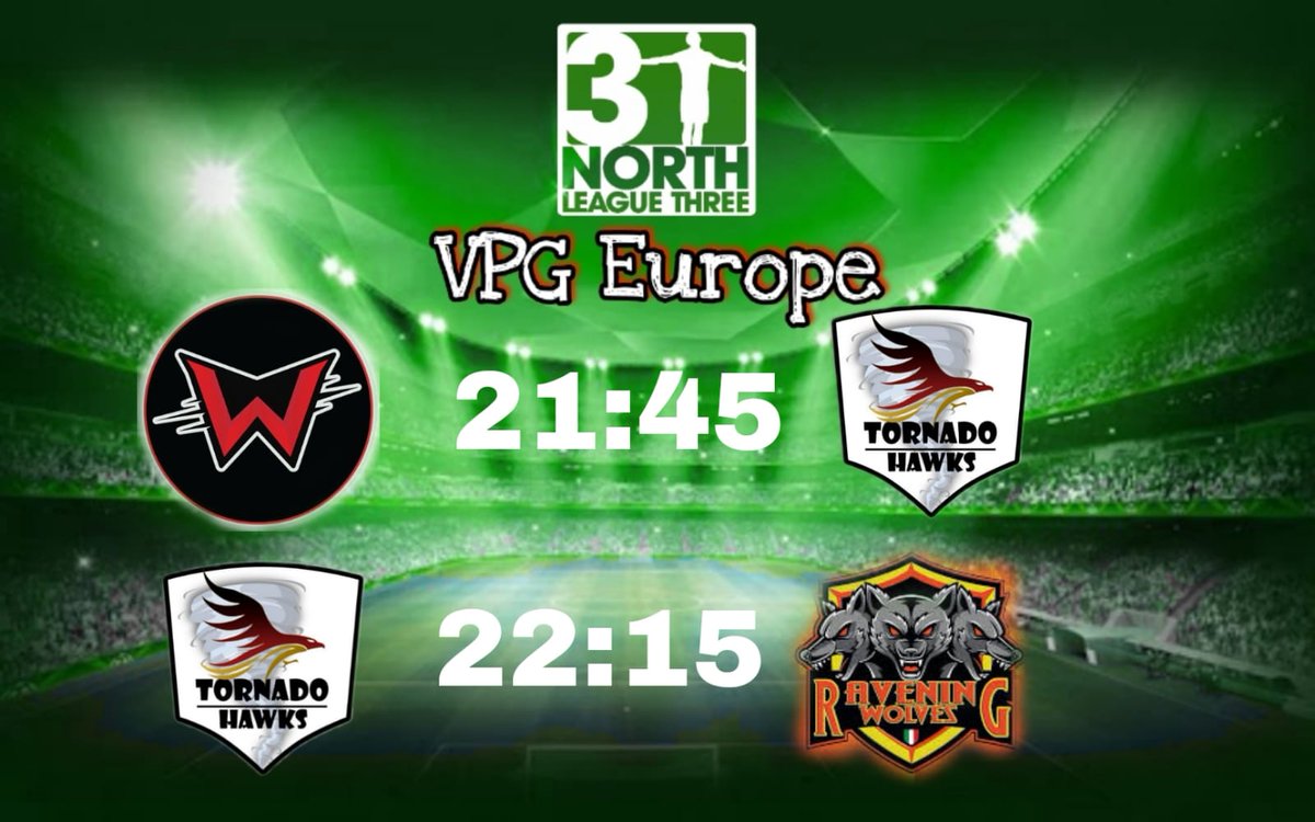 TornadoHawks (@tornadohawks) on Twitter photo 🟢VPG EU Spieltag🟢
Heute geht es direkt weiter in der VPG EU.
21:45 <a href="/wiReeSport/">wiRe eSport</a>
22:15 <a href="/RaveningwolvesG/">RaveningWolves FC</a>
Live bei twitch.tv/stevinho_17
<a href="/OfficialVPG/">Virtual Pro Gaming</a> 🟢VPG EU Spieltag🟢
Heute geht es direkt weiter in der VPG EU.
21:45 <a href="/wiReeSport/">wiRe eSport</a>
22:15 <a href="/RaveningwolvesG/">RaveningWolves FC</a>
Live bei twitch.tv/stevinho_17
<a href="/OfficialVPG/">Virtual Pro Gaming</a>