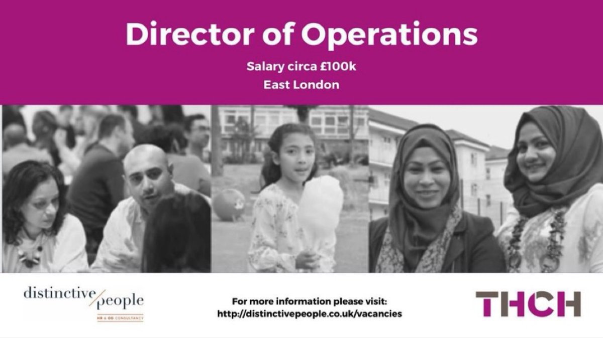 Director of Operations @THCHousing!Gt opportunity for an enthusiastic and ambitious professional to join a new executive team &amp; really influence life in this vibrant &amp; diverse community! #Housing #London <a href="/CIHLondon/">CIH London</a> #CustomerService bit.ly/307JVkQ #BeDistinctive