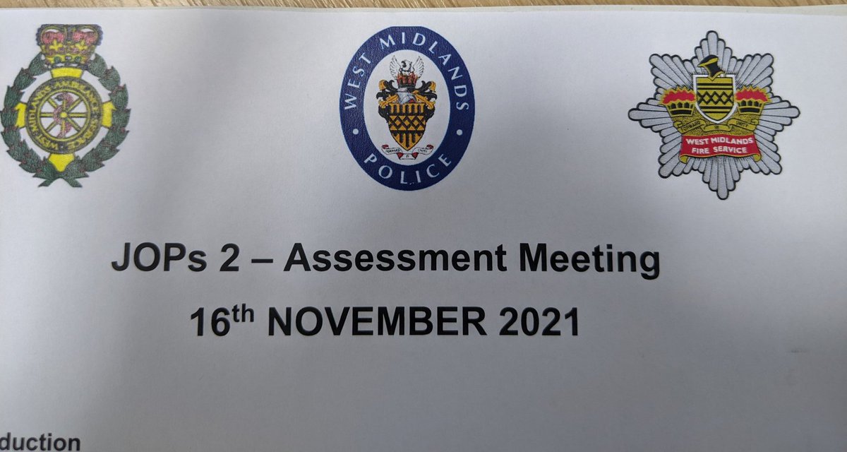 After the threat level was raised it felt timely to spend the previously planned morning with <a href="/PhilipLoach/">Phil Loach</a> @MikeOHaraWMP reviewing Counter Terrorism Response planning x <a href="/WMPolice/">West Midlands Police</a> <a href="/WestMidsFire/">West Midlands Fire Service</a> <a href="/OFFICIALWMAS/">West Midlands Ambulance Service #HelpUsHelpYou</a> joint planning. Lots of good joint working ongoing.