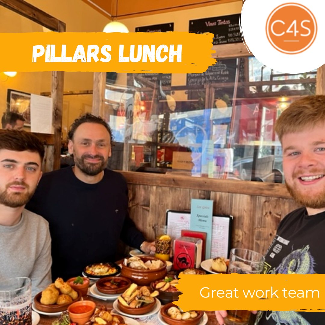 C4SCareers's tweet photo. Great work Jake Hancock &amp; Matty Gill for smashing the Pillars in October!

Looks like they had an amazing spread at Los Gatos 😋

Who will be on the next Pillars lunch? 🤔

#hardworkpaysoffs #workethic #workhardplayhard https://t.co/nKKi4NBfpL